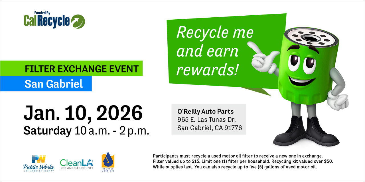 回收有回報：San Gabriel機油濾油器回收活動！